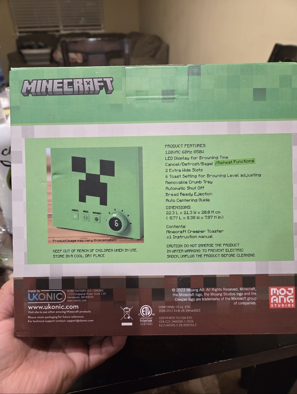 Minecraft Creeper Toaster - Green - Picture 2 of 2